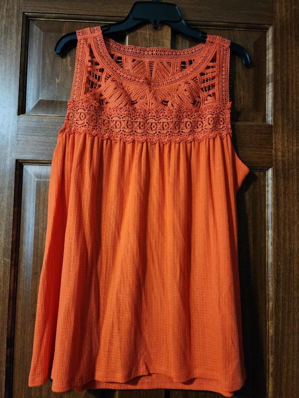 Torrid Jersey Crochet Lace Swing Tank Top